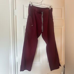 Figs Burgundy Basic Scrub Pants (LP)